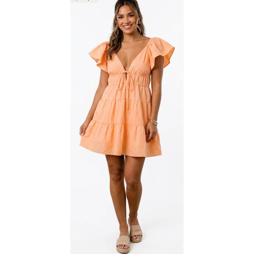 Alc womens small tiered mini dress dainty romantic feminine Coquette